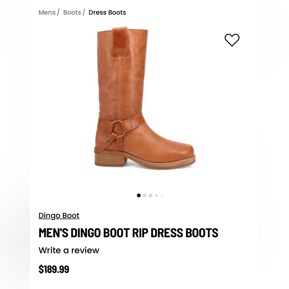 Dingo Tan Leather Western Boots - Picture 3 of 8